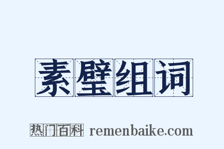素璧组词是什么意思的图片